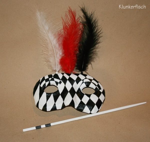 Venezianische Stab-Maske *Domino*